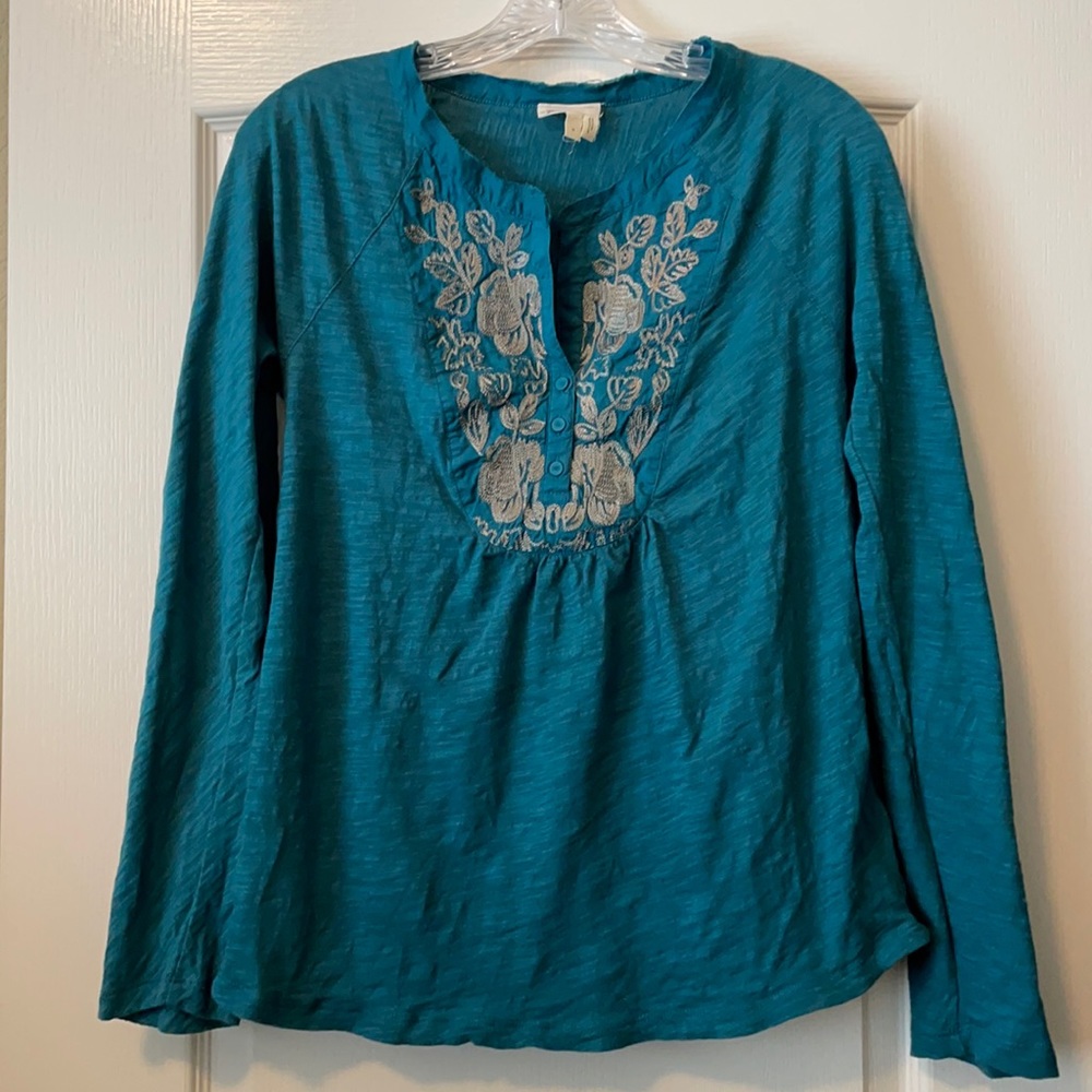 Anthropologie teal top